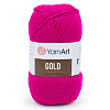 Пряжа YarnArt 'Gold' 100гр 400м (92% акрил, 8% металлик) 9031 малиновый