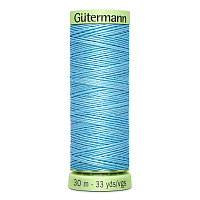 03 Нить Top Stitch 30/30 м для декоративной отстрочки, 100% полиэстер Gutermann 744506 (196 бледно-лазурный)