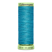 03 Нить Top Stitch 30/30 м для декоративной отстрочки, 100% полиэстер Gutermann 744506 (332 насыщенный бирюзовый)