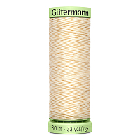 03 Нить Top Stitch 30/30 м для декоративной отстрочки, 100% полиэстер Gutermann 744506 (414 св.кремово-бежевый)