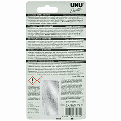 47288/47285 Клей для металла, стекла и керамики, упак./2 шт.*15 мл, UHU