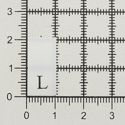 Этикетка-размерник 10*20мм П/Э, 100шт/упак, белый фон/черный шрифт (NWA)