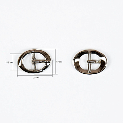 69705 Пряжка овальная 11,5мм (17*23мм) металл, никель BIG