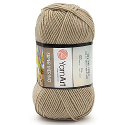 Пряжа YarnArt 'Super Merino' 100гр 280м (25% шерсть, 75% акрил)