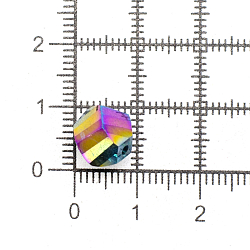 11335 Бусины стеклянные, гальваника, граненые, спираль, 10мм, 12шт/упак