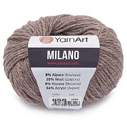 Пряжа YarnArt 'Milano' 50гр 130м (8% альпака, 20% шерсть, 8% вискоза, 64% акрил)