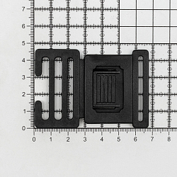 6521/22 Фастекс плоский 40мм пластик, черный BIG