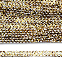 С799 Тесьма плетеная отделочная, золото, 7 мм *30 м (золотой)