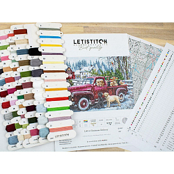 L8014 Набор для вышивания LetiStitch 'Рождественская доставка' 47*32см