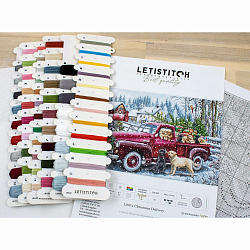 L8014 Набор для вышивания LetiStitch 'Рождественская доставка' 47*32см