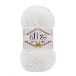 Пряжа ALIZE 'COTTON BABY SOFT ' 100гр. 270м (50% хлопок, 50% акрил)