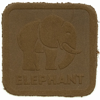 5003 Термоаппликация из замши Elephant 3,69*3,72см, 100% кожа