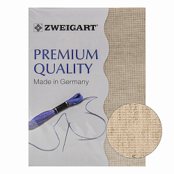 Канва в упаковке 3321/54 Rustico Aida 16ct (44% хлопок, 39% вискоза, 17% лен) 50*55см, бежевый светлый