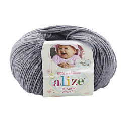 Пряжа ALIZE 'Baby wool' 50гр. 175м. (20% бамбук, 40% шерсть, 40% акрил) ТУ