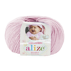 Пряжа ALIZE 'Baby wool' 50гр. 175м. (20% бамбук, 40% шерсть, 40% акрил) ТУ