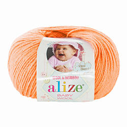 Пряжа ALIZE 'Baby wool' 50гр. 175м. (20% бамбук, 40% шерсть, 40% акрил) ТУ