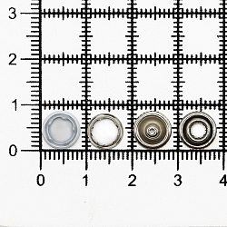 Кнопка трикотажная (закрытая) 7,8мм цв.металл/цв.эмаль (уп.~144шт) NEW STAR