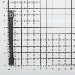 С-104 Вешалка-петля 90*6мм, искусственная кожа, черный/оксид