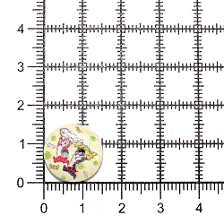 Пуговица 'Разное' 24L (15мм) 2 прокола, дерево