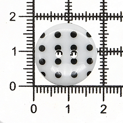 Q7D26-FSS Пуговица 'Горошек' 28L (18мм) 2 прокола, пластик