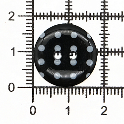 Q7D26-FSS Пуговица 'Горошек' 28L (18мм) 2 прокола, пластик