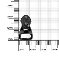 763 Слайдер N/L для витой молнии Т5, черный никель полированный