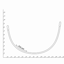 2762 Косточки (каркасы) для бюстгальтера тип 1, 244мм, металл, белый, Arta-F