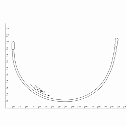 2762 Косточки (каркасы) для бюстгальтера тип 1, 280мм, металл, белый, Arta-F