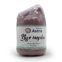 Пряжа Astra Premium 'Пух норки' (Mink yarn) 50гр 290м (+/- 5%) (80% пух, 20% нейлон) (+нить 20гр)