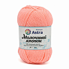 Пряжа Astra Premium 'Молочный хлопок' (Milk Cotton) 50гр 100м (+/-5%) (50%хлопок, 50%молочный акрил) 03 светло-коралловый