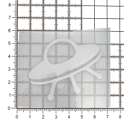 Светоотражающая наклейка на одежду 'НЛО' 6*6см
