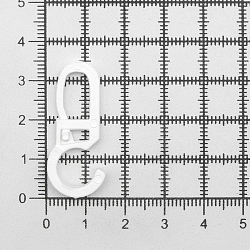 PPA741 Крючок шторный h-34мм пластик для карнизных колец, белый, 100 шт/упак