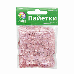 Пайетки 'Глиттер', 6мм, Astra&Craft, 10г